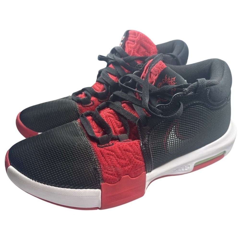 Nike LeBron Witness 8 FaZe Men's Size 9.5 Black Red Basketball Sneakers